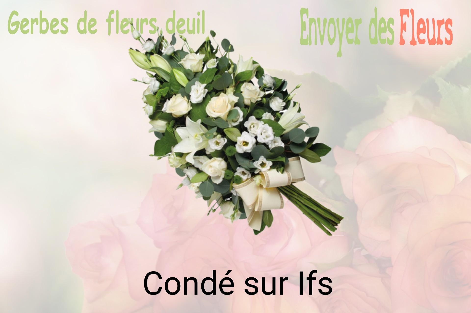 Gerbe de fleurs de deuil livrée à Condé-sur-Ifs